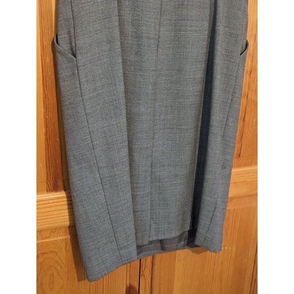 Magaschoni US 6 Sleeveless Fitted Wool Sheath Career Dress Gray - Picture 12 of 14